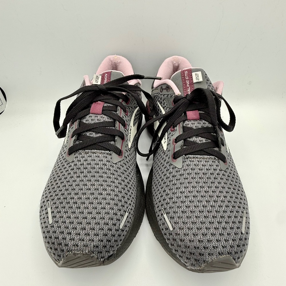 Brooks Adrenaline GTS 22 Womens Running Shoes Grey Pink 1203531B015 Size 9 B - Picture 2 of 14